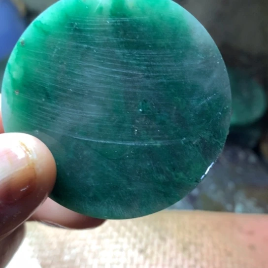 定制石英质玉（非洲翠）天然玉石吊坠