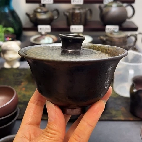 餐***石茶盏景德柴烧茶具-纯手工茶具