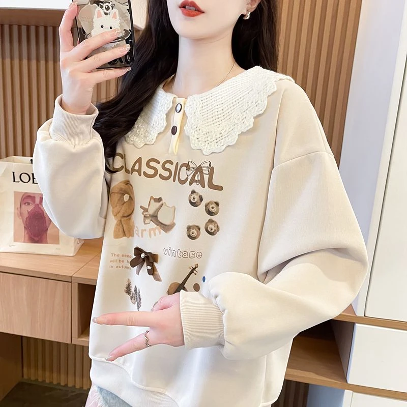 小众别致无帽卫衣女初春秋初高中学生新爆薄款洋气高级感长袖上衣