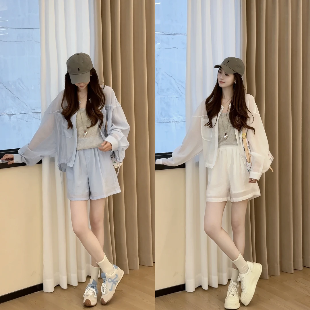 【天晴微风】丸子璐夏季新款时尚休闲防晒套装预WZLX5TZ0937A