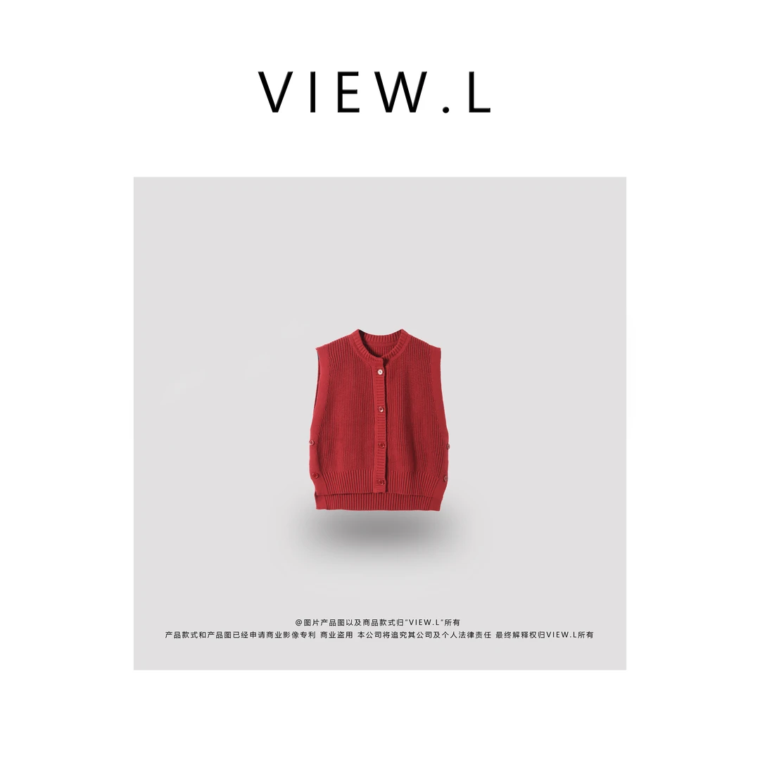 view.l25 双色前短后长跨季设计师款马甲 W1002