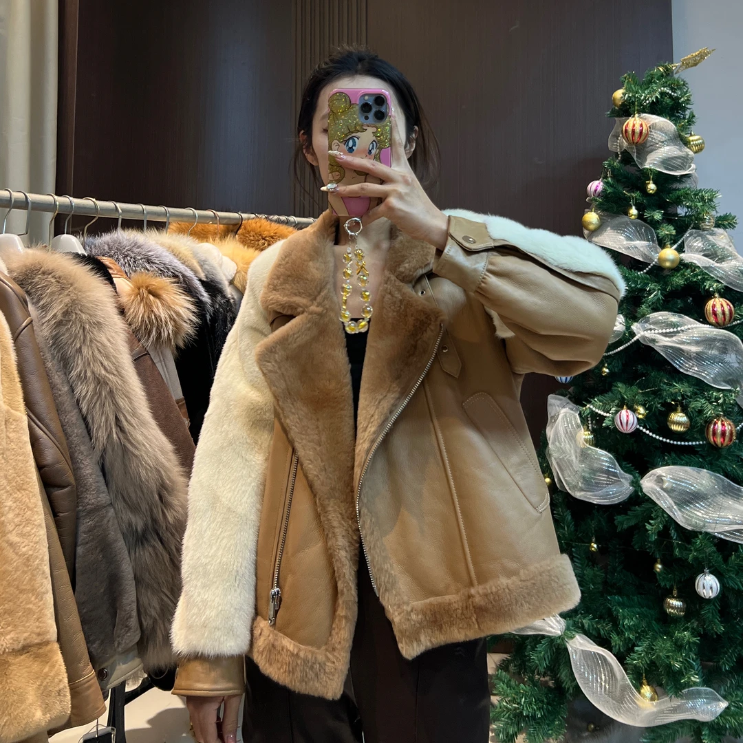 实体清货！皮毛一体外套77895FE