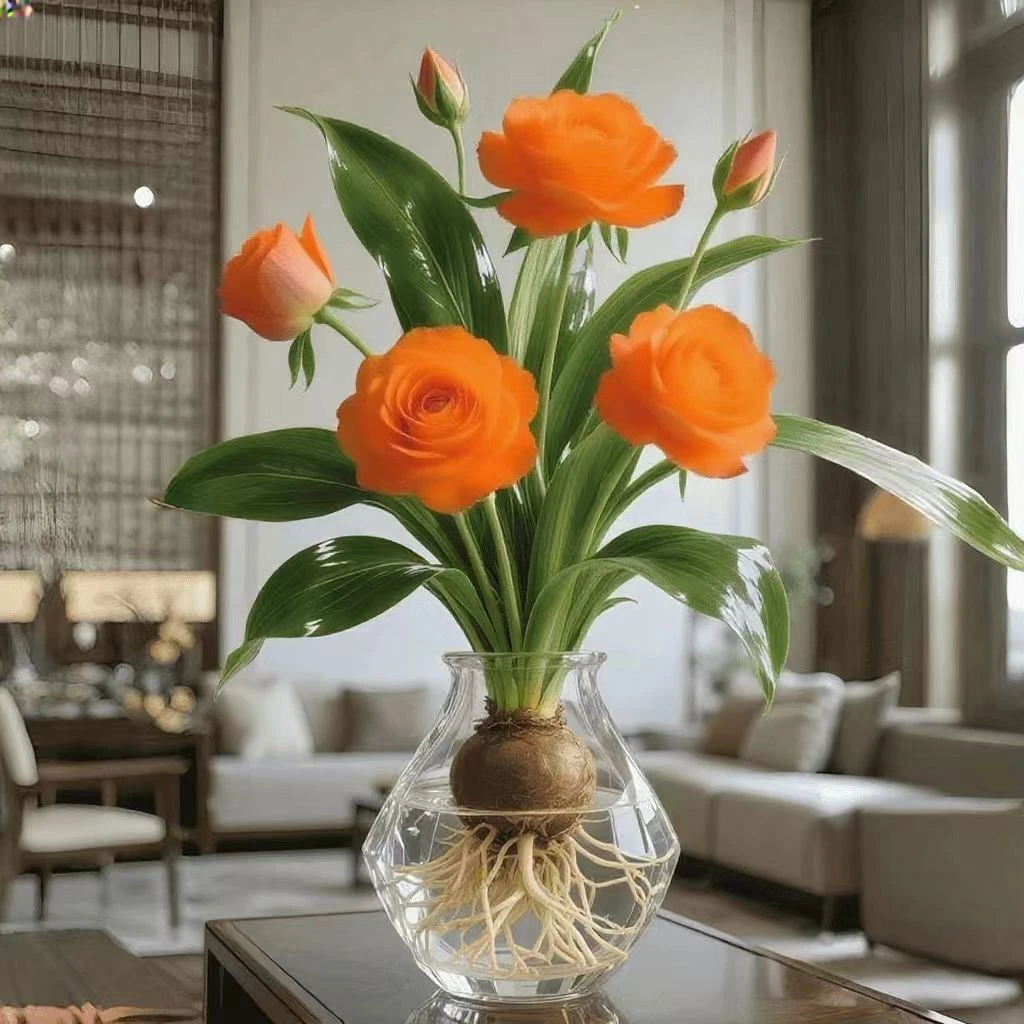 【开花香水味】四季开花遇水即活浓香水培种球花卉室内懒人水培植物