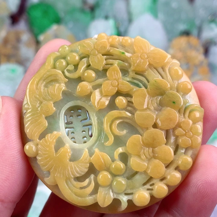 翡翠未镶嵌吊坠(不含链)