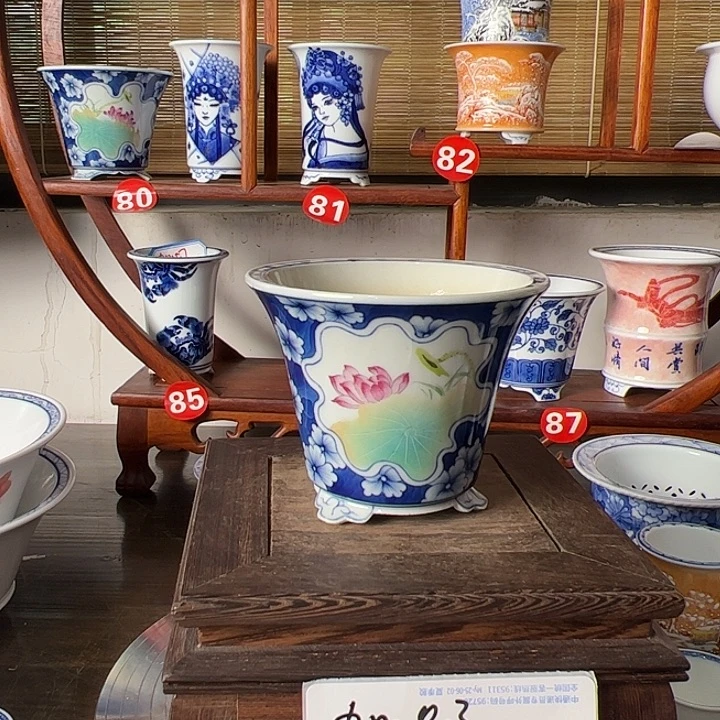墨奈手绘手工花盆