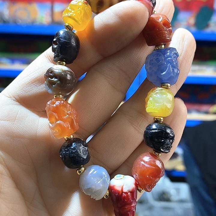 咪***密玛瑙/玉髓（覆膜）未镶嵌手链