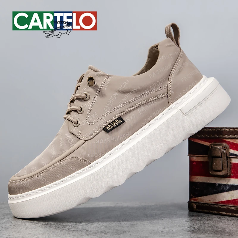 卡帝乐鳄鱼2025秋冬新款低帮免系带透气布鞋舒适超轻厚底休闲男鞋