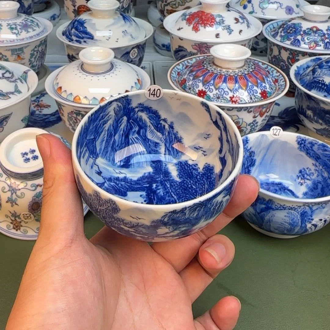 彦祖纯手工手绘茶具140