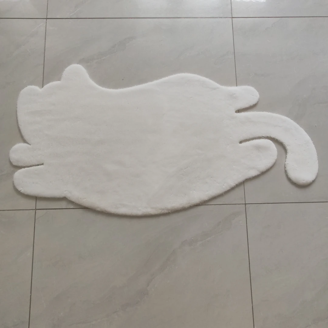 卡通小猫地毯毛绒地垫卧室床边毯房飘窗可爱装饰