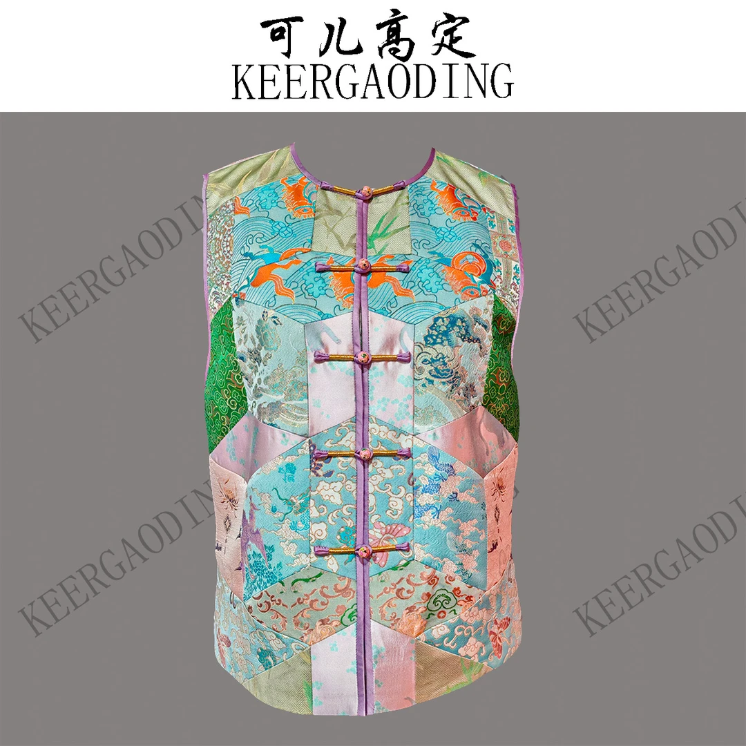 【已售罄】非遗宋锦高端新中式国风设计师款桑蚕丝马甲3-J5531