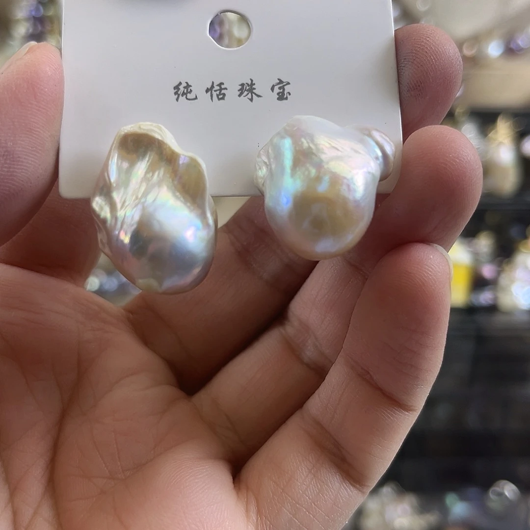 淡水珍珠耳饰未镶嵌【纯恬】