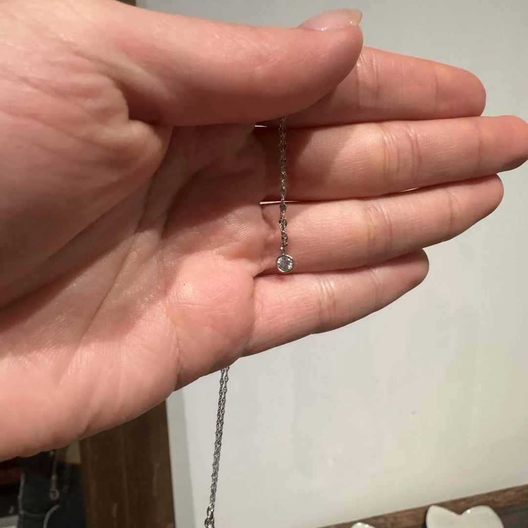 吊坠925银 0325A06 TJ韩国女装直播代购925银 细链条项链