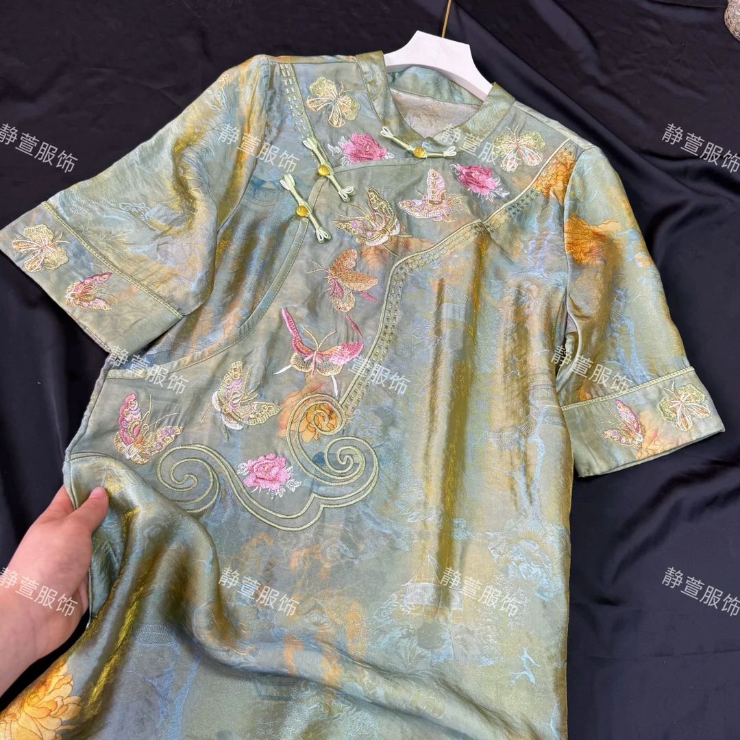 3146《翠梧轻吟》常熟春夏新款国风新中式气质优雅日常复古连衣裙