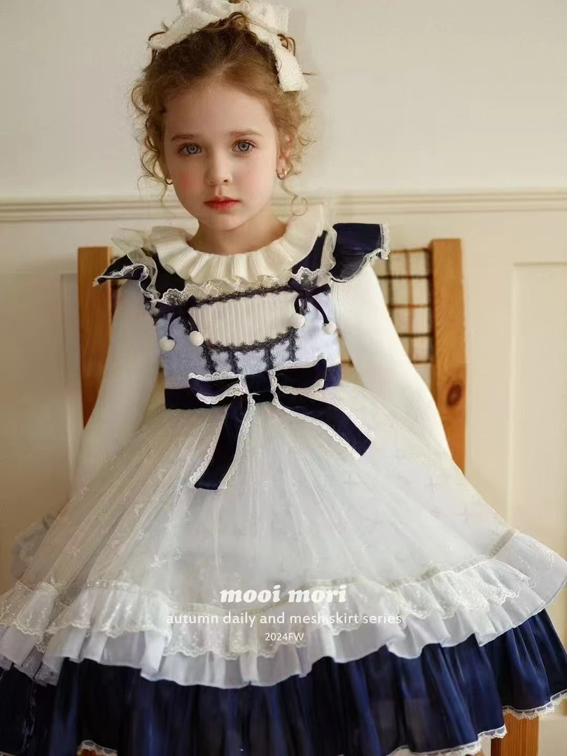 公主高货【宫廷-洛丽塔毛衣裙】女童连衣裙长袖新款连衣裙