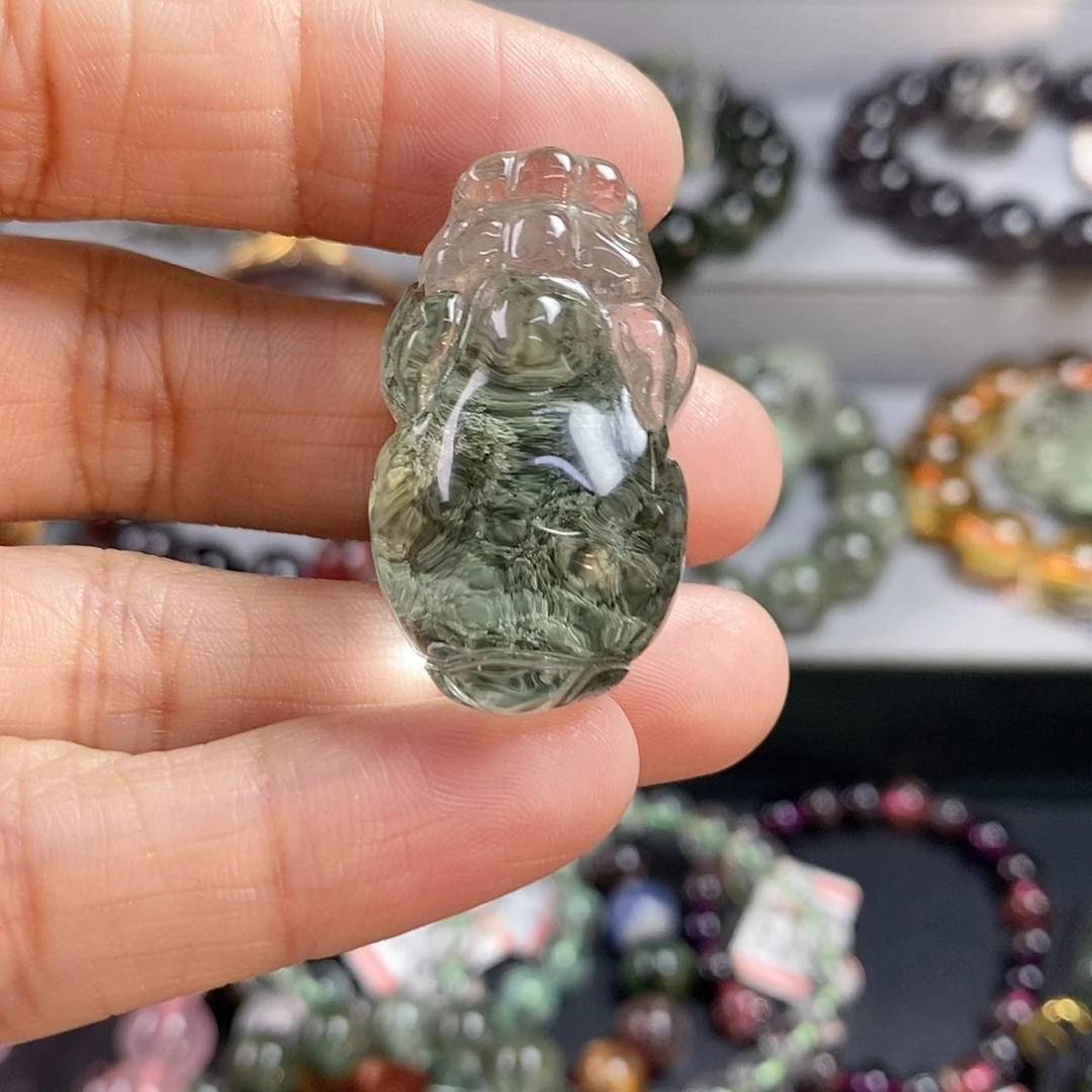水晶未镶嵌手链绿幽灵貔貅