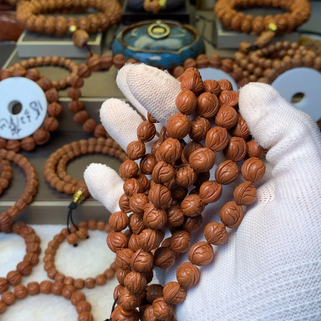 太***苍手串桃核秦岭龙纹