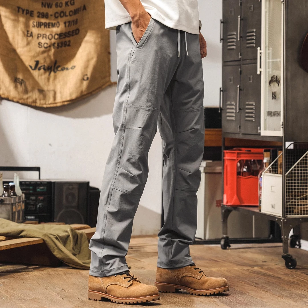 户外登山裤男士休闲裤秋冬新款耐磨徒步山系大码宽松直筒速干长裤