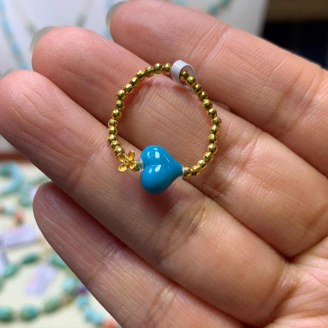 绿松石18K金镶嵌戒指