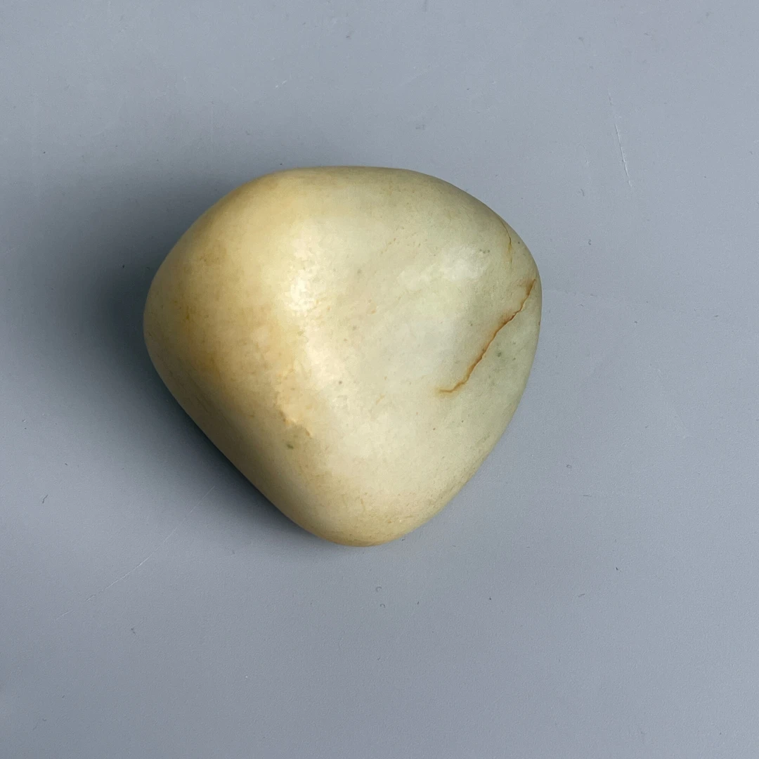 20世纪中后期和田玉原石-M25BU008C06-手把件/挂坠/摆件/绣花张