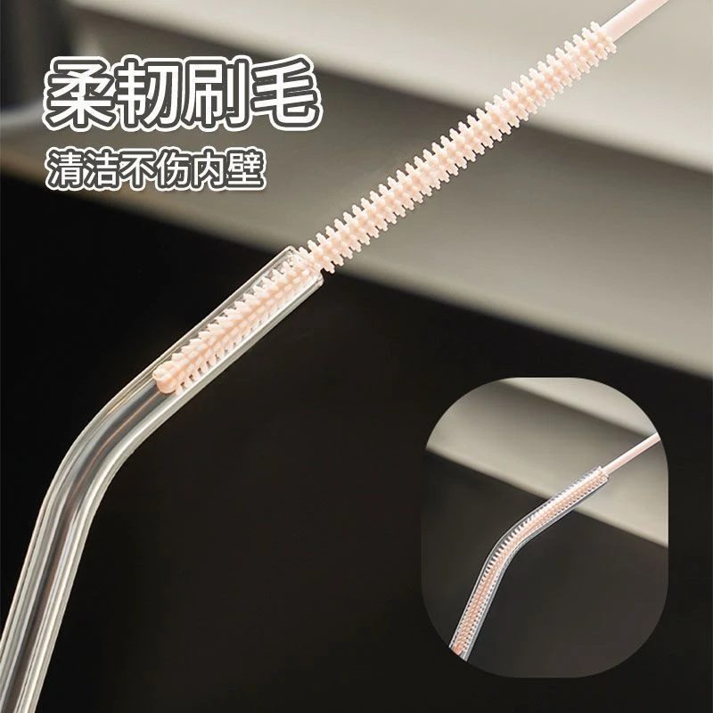 批发加长吸管清洁硅胶奶瓶清洁刷清洗细长刷子防污缝隙刷子神器