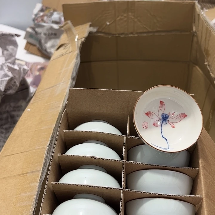 瓷片茶摆件工艺品摆件666