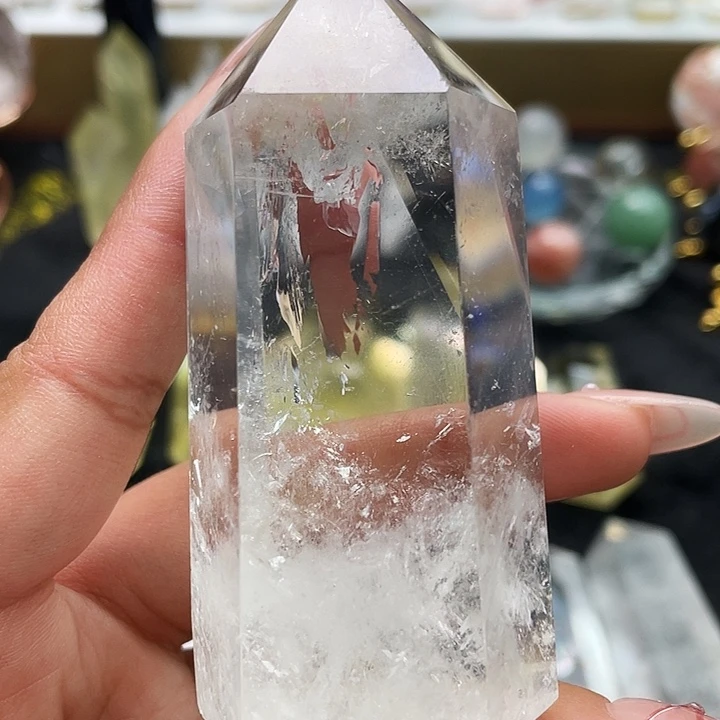 水晶天然水晶未镶嵌黑**二