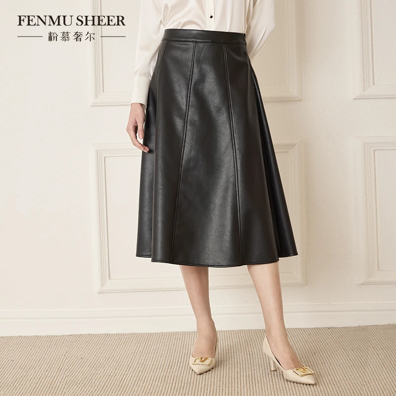 粉慕奢尔『万人迷』复古赫本气质显瘦百搭半身裙-B1799