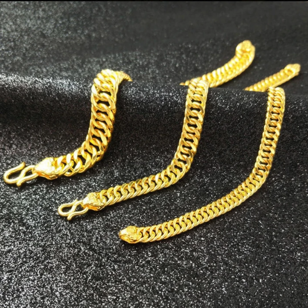 合金手链 老板手链 实心手链复古款里外一色