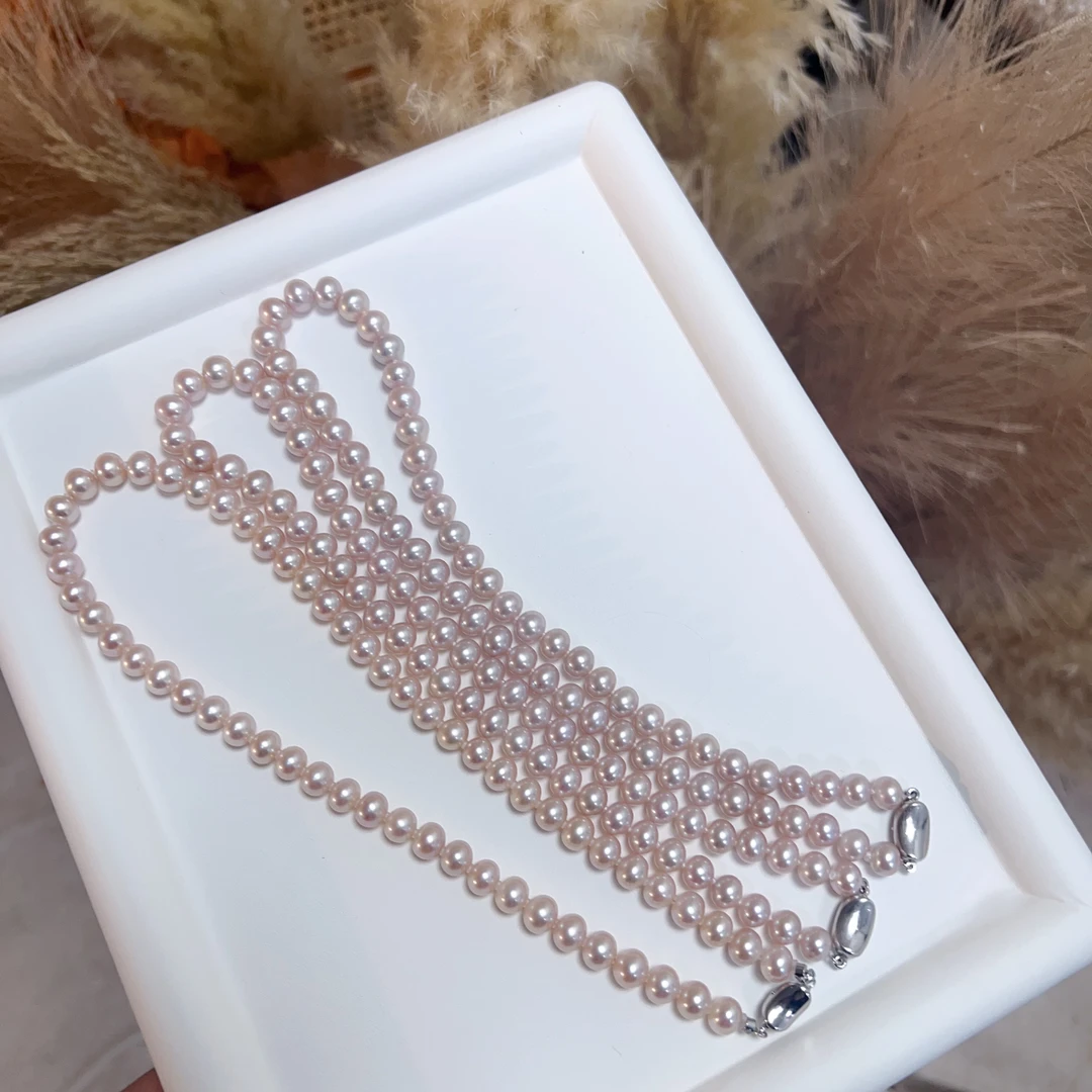 【粉泡泡】极强光7-9mm天然淡水无核珍珠近圆糖果紫极多样性发一