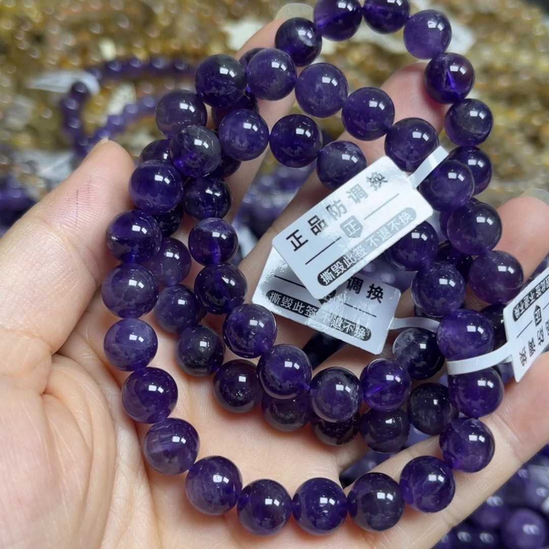 未镶嵌手链发晶紫水晶10