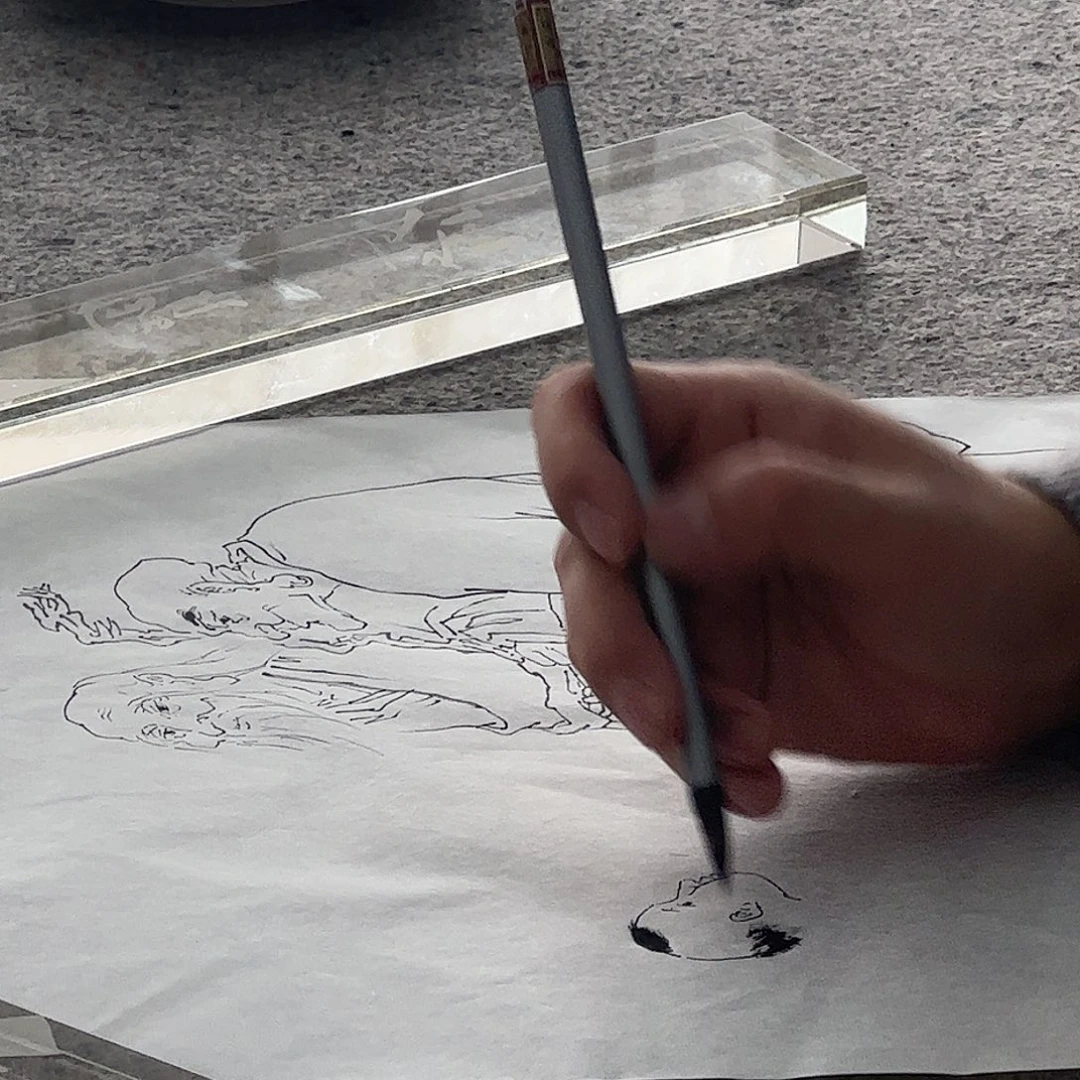 樂***生（rbzzx）三人行 书画