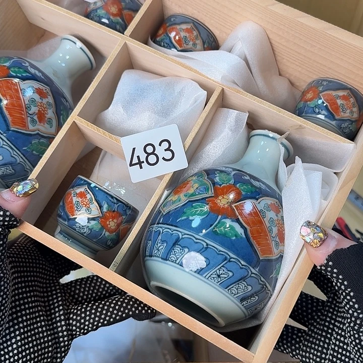 瓷片很好看的酒具套装