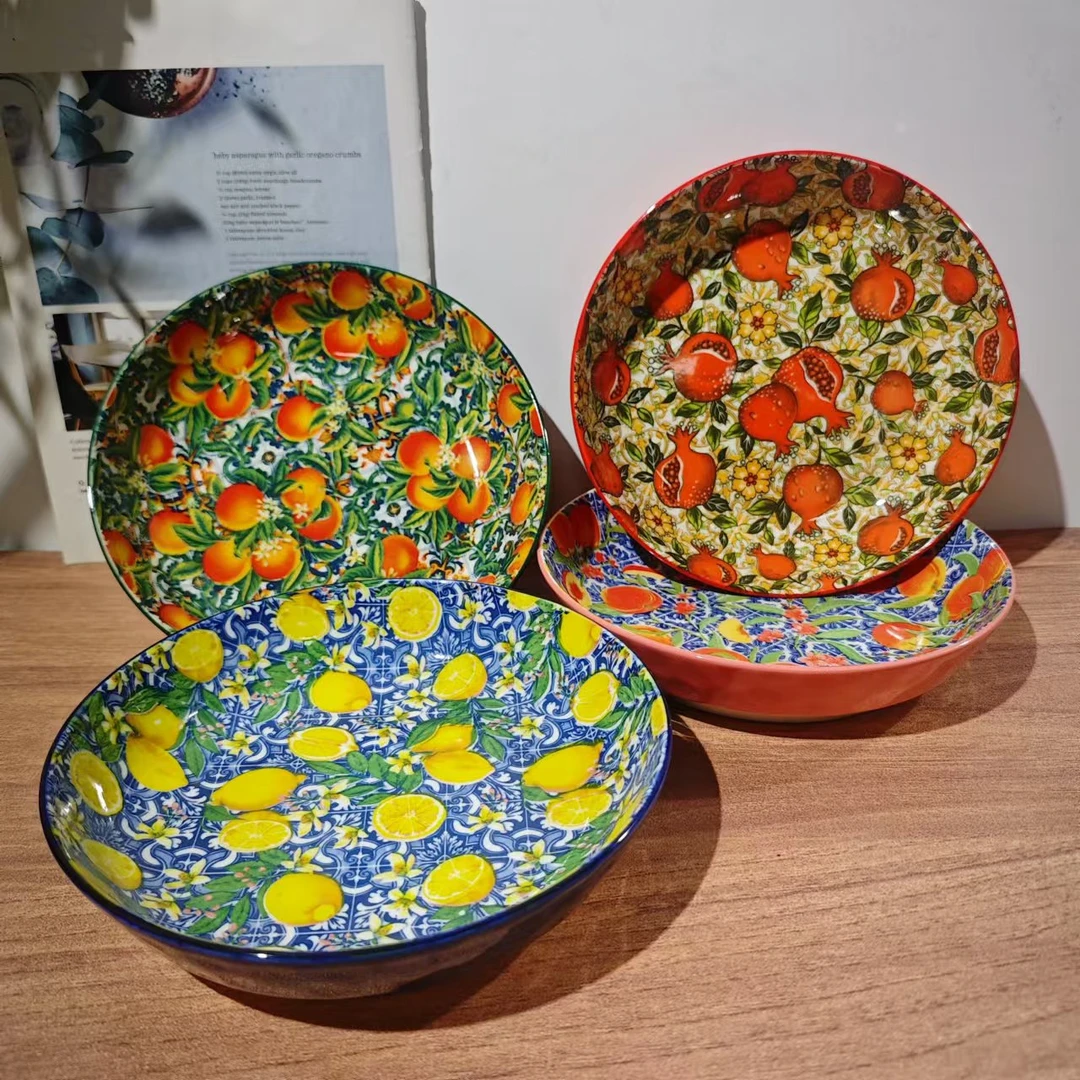 陶瓷水果系列8英寸菜盘水果盘汤盘