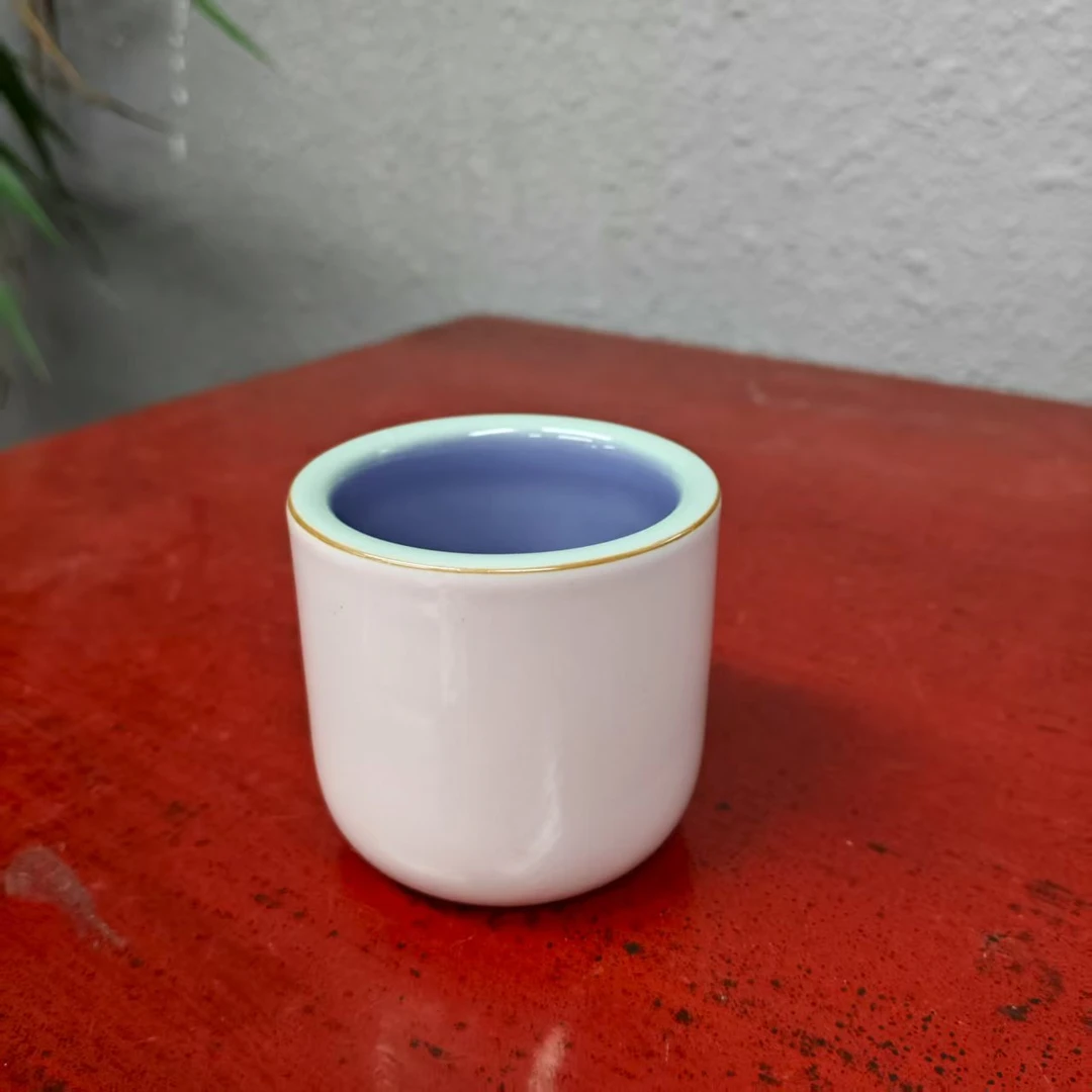 内紫色冰心外色料粉板指杯T3086
