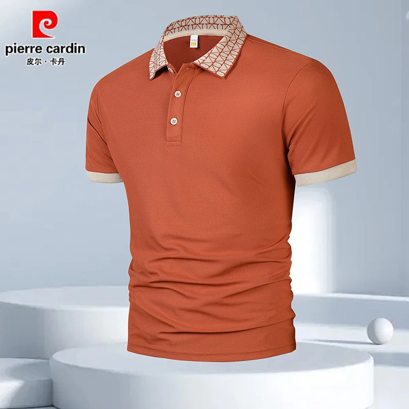 皮尔卡丹爆款纯色中老年POLO衫2025夏季休闲透气高档男士短袖T恤