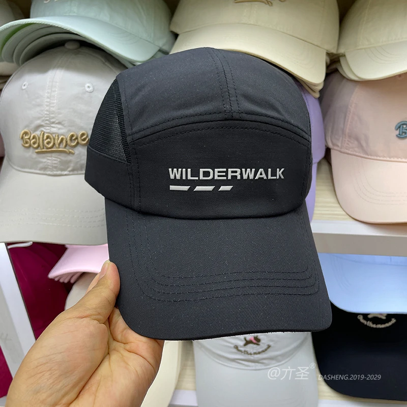 2025春夏速干帽子 时尚字母棒球帽 薄款户外半网防晒遮阳鸭舌帽