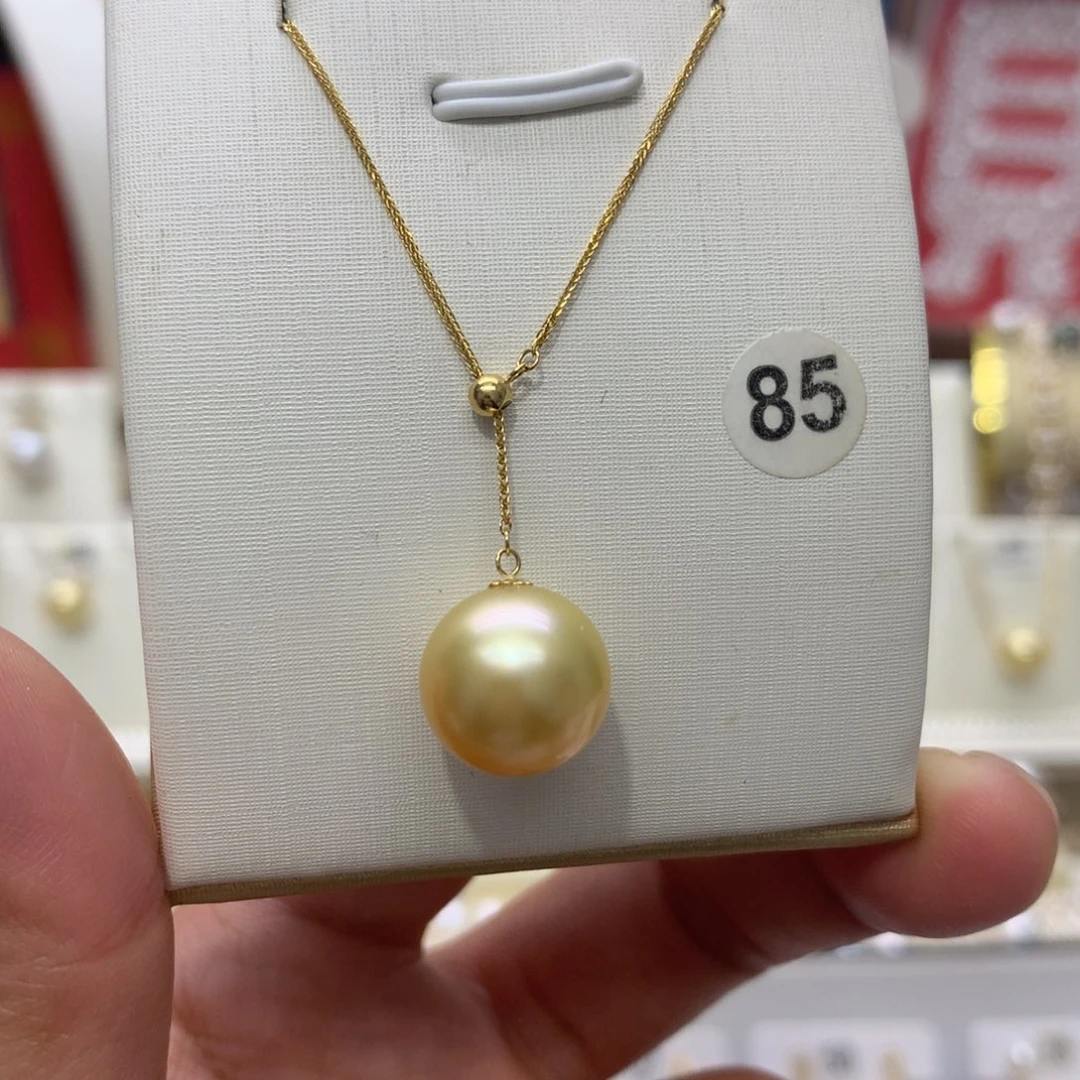 海水珍珠项链18K金镶嵌