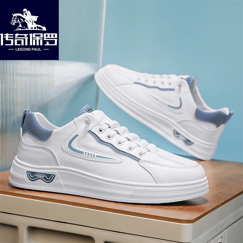 传奇保罗春秋款2025新款一脚蹬鞋时尚百搭潮鞋休闲防滑板鞋男鞋