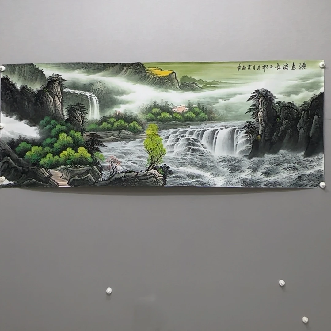 国画横幅六次精品山水贾敏