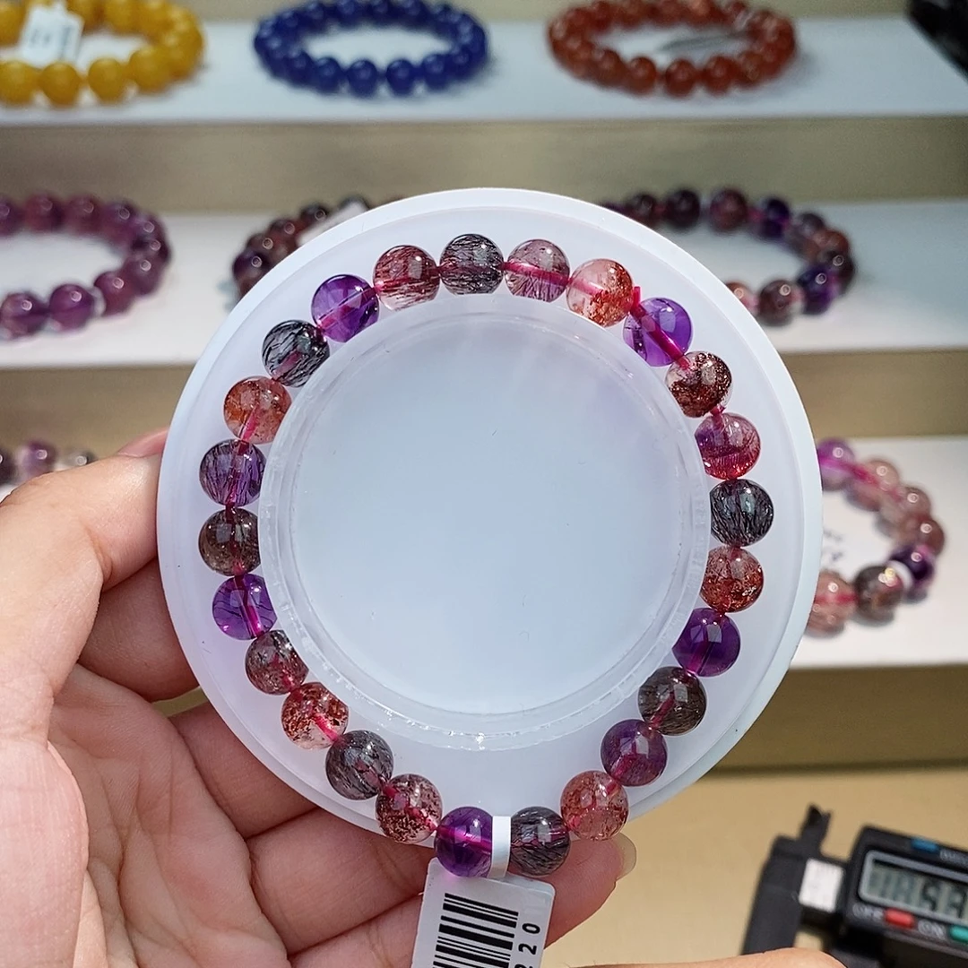 未镶嵌发晶手链黑加仑7