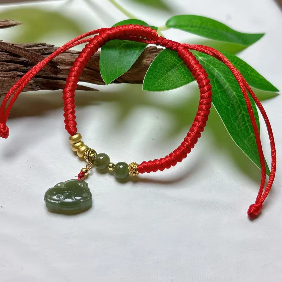 【老猪严选】AXYZ-020天然和田玉小马手绳约16*5*13mm多样性发其一