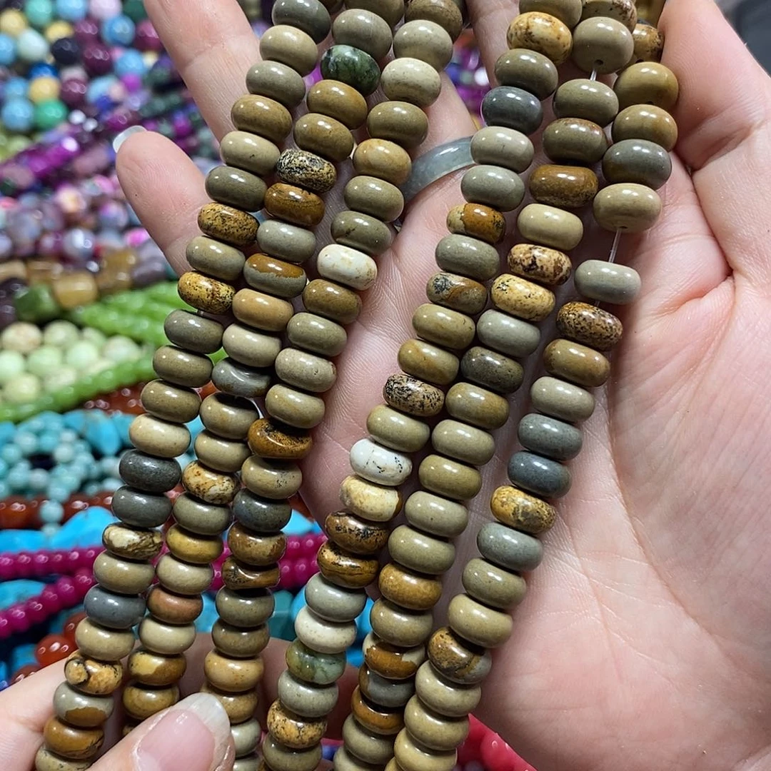 玛瑙/玉髓未镶嵌珠宝半成品阿拉善算盘一条卡10mm