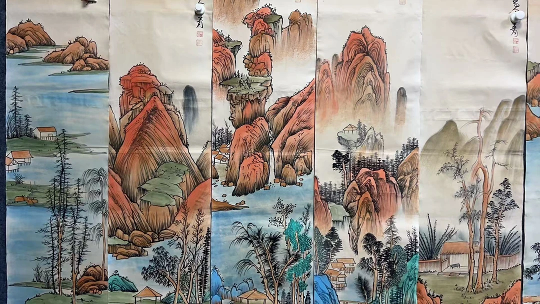 【树新】精品十二条屏装饰画通用链接