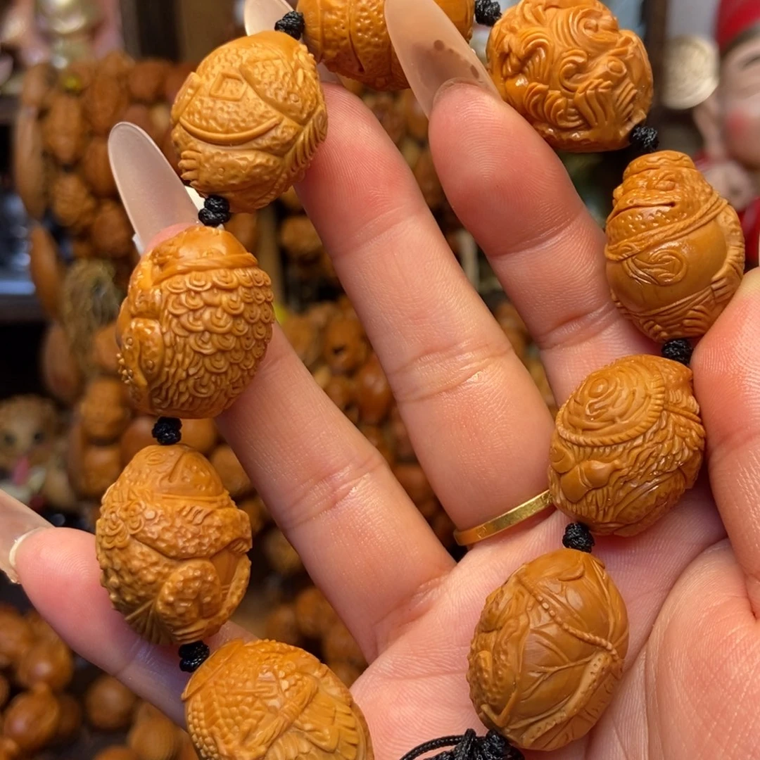 橄榄核手串/手链金蟾背大鹅