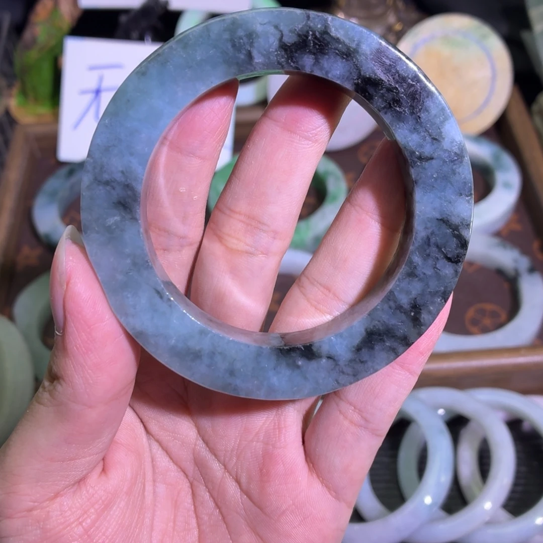 定制翡翠未镶嵌翡翠A货毛胚手镯定制