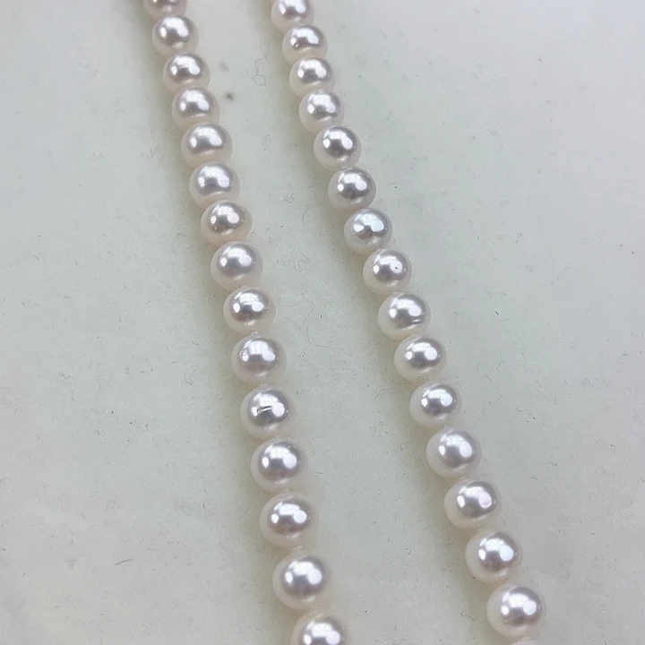 淡水珍珠颈饰银S925镶嵌卡8➕极光冷白