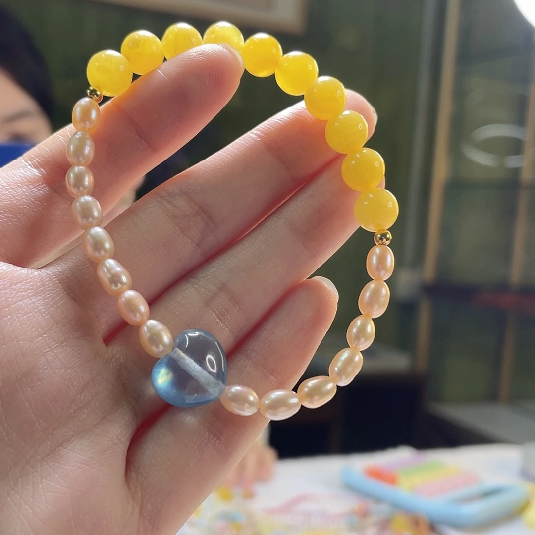 蜜蜡未镶嵌裸石手串