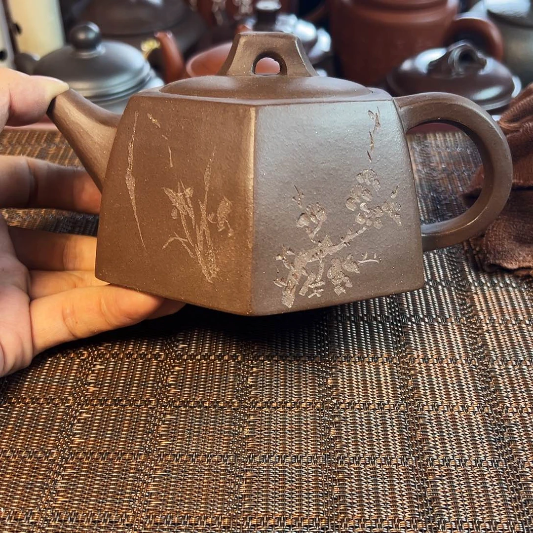 紫砂茶壶宜兴原矿紫砂壶450毫升容量