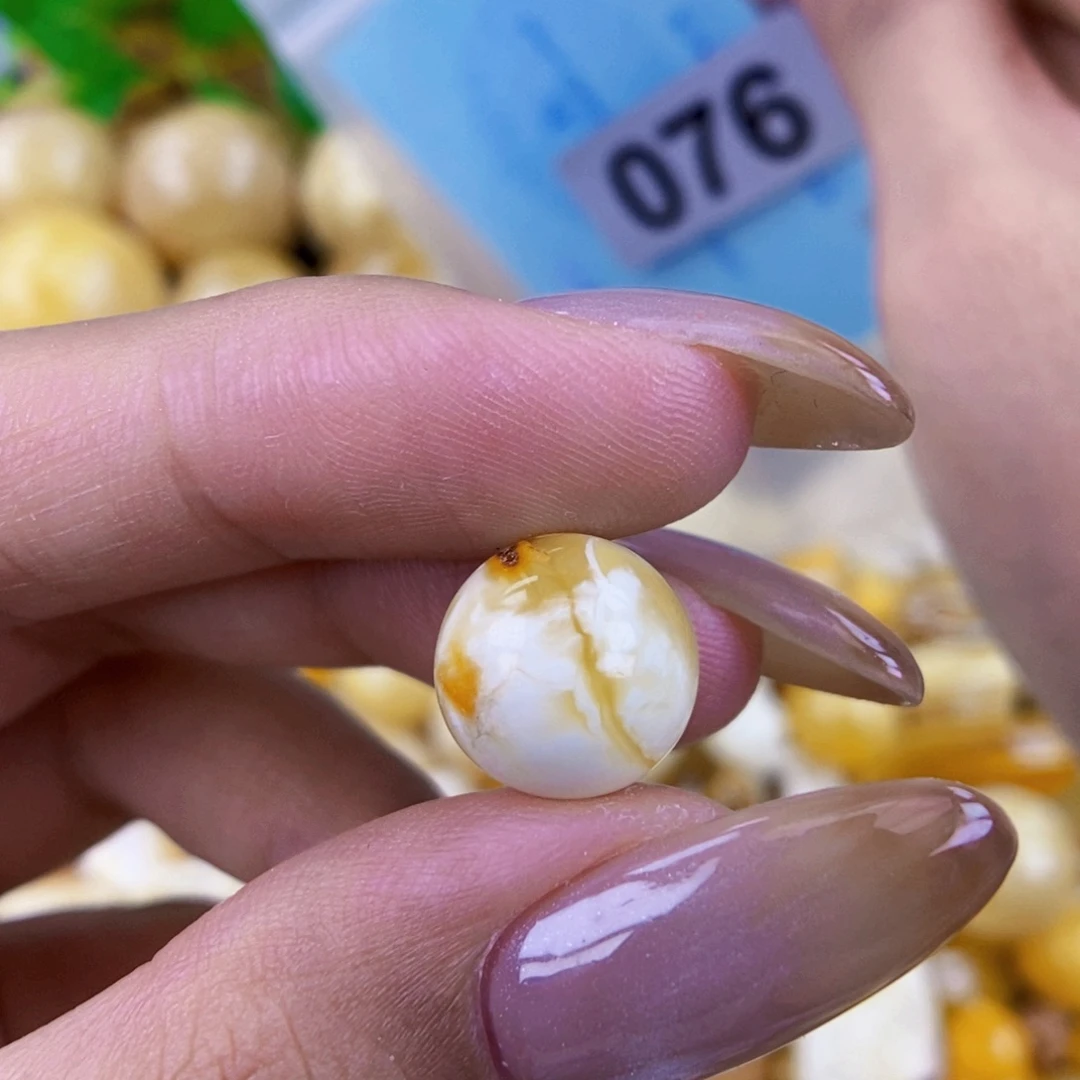 琥珀未镶嵌珠宝奇石12 粉