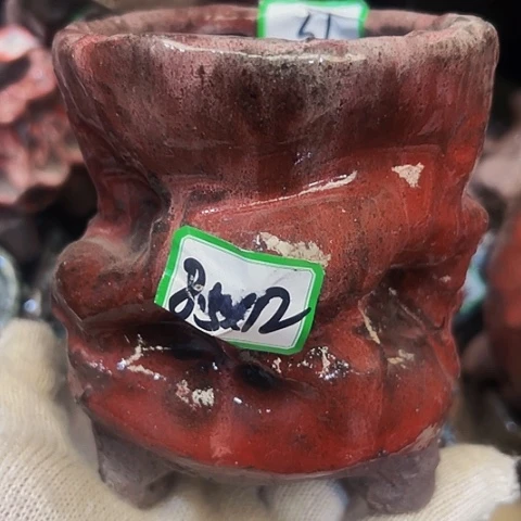 红陶粗陶花盆手工